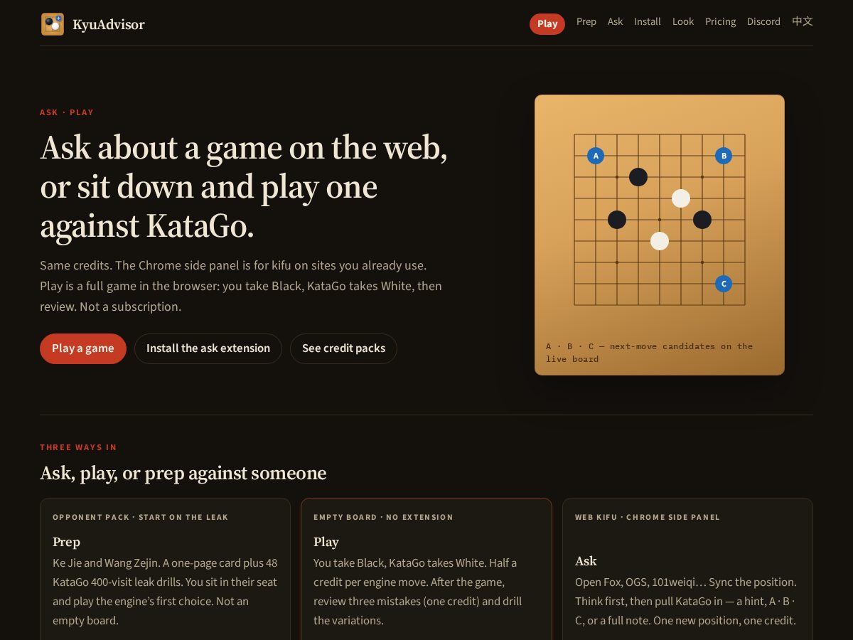 Landing-page snapshot of kyuadvisor.com