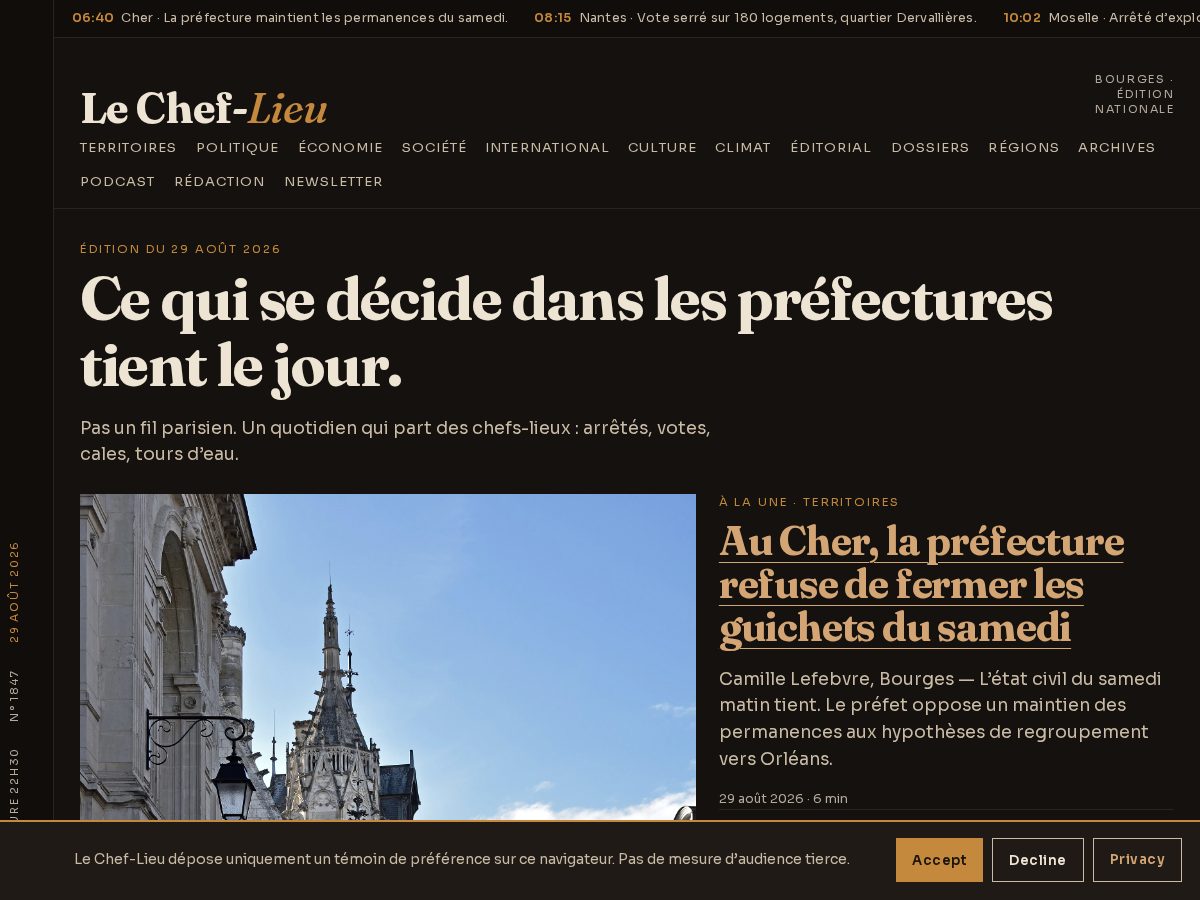Landing-page snapshot of lecheflieu.digital