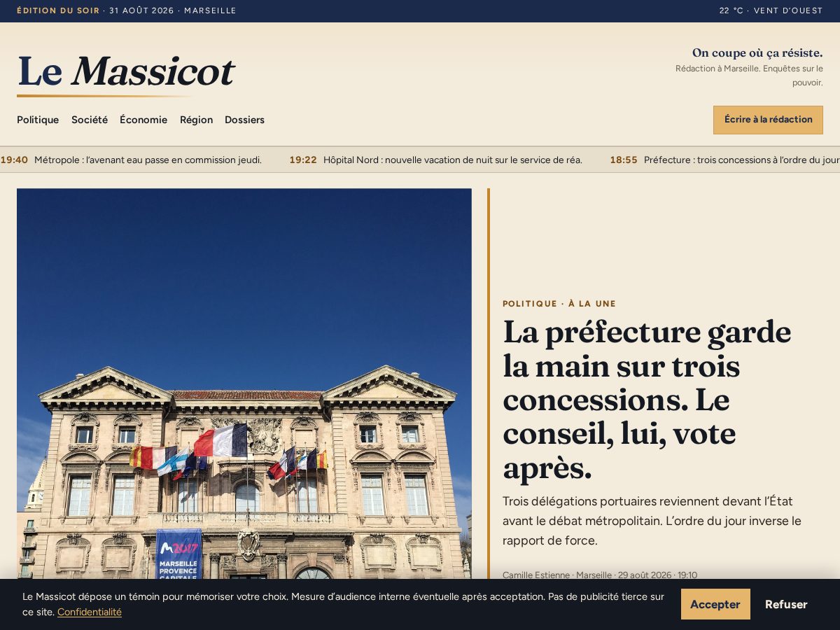 Landing-page snapshot of lemassicot.digital