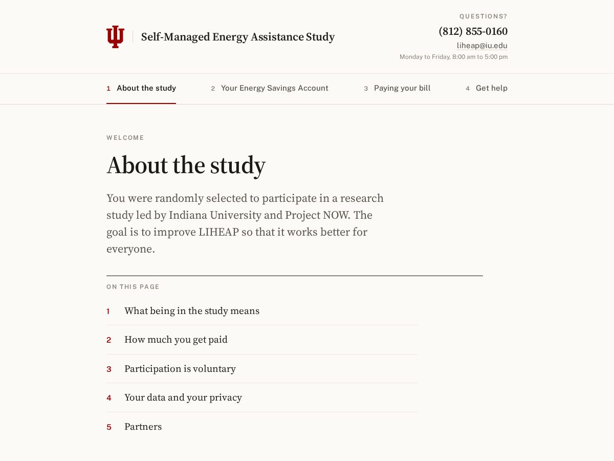 Landing-page snapshot of liheap.study