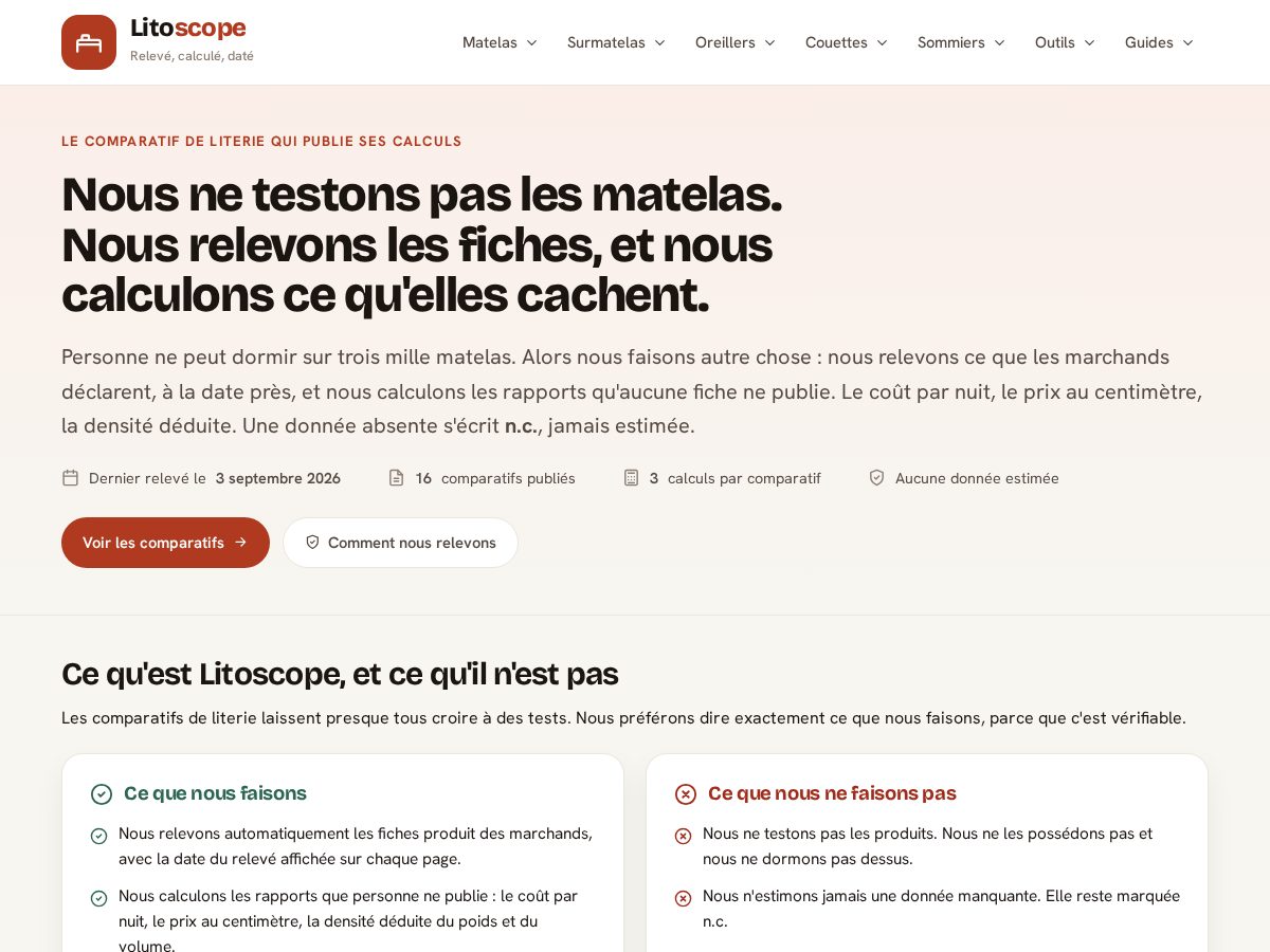 Landing-page snapshot of litoscope.com
