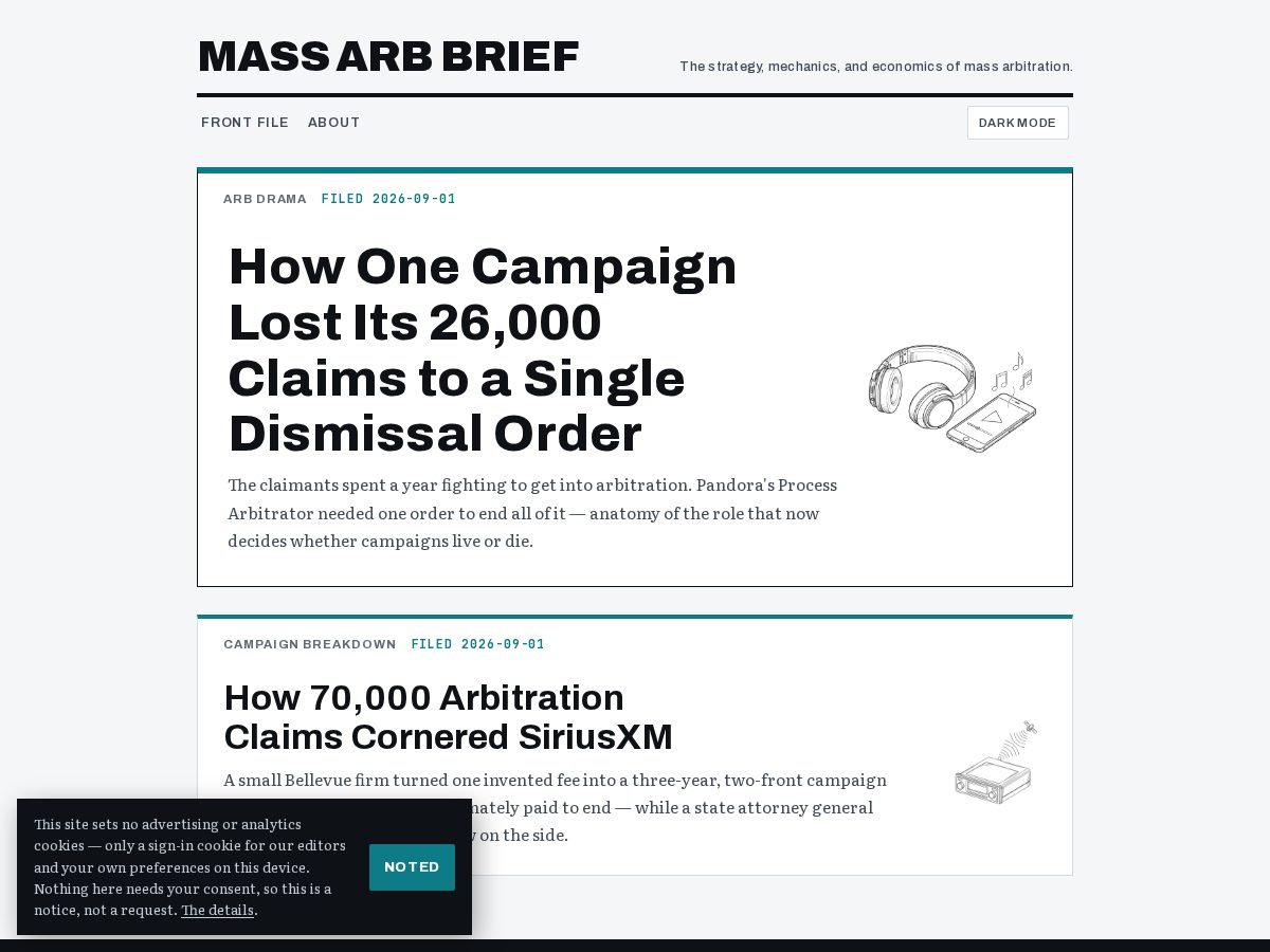 Landing-page snapshot of massarbbrief.com