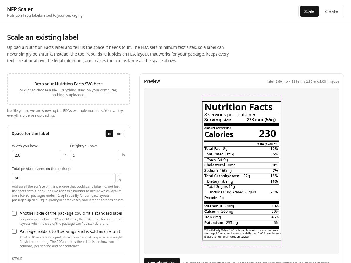 Landing-page snapshot of nfpscaler.com