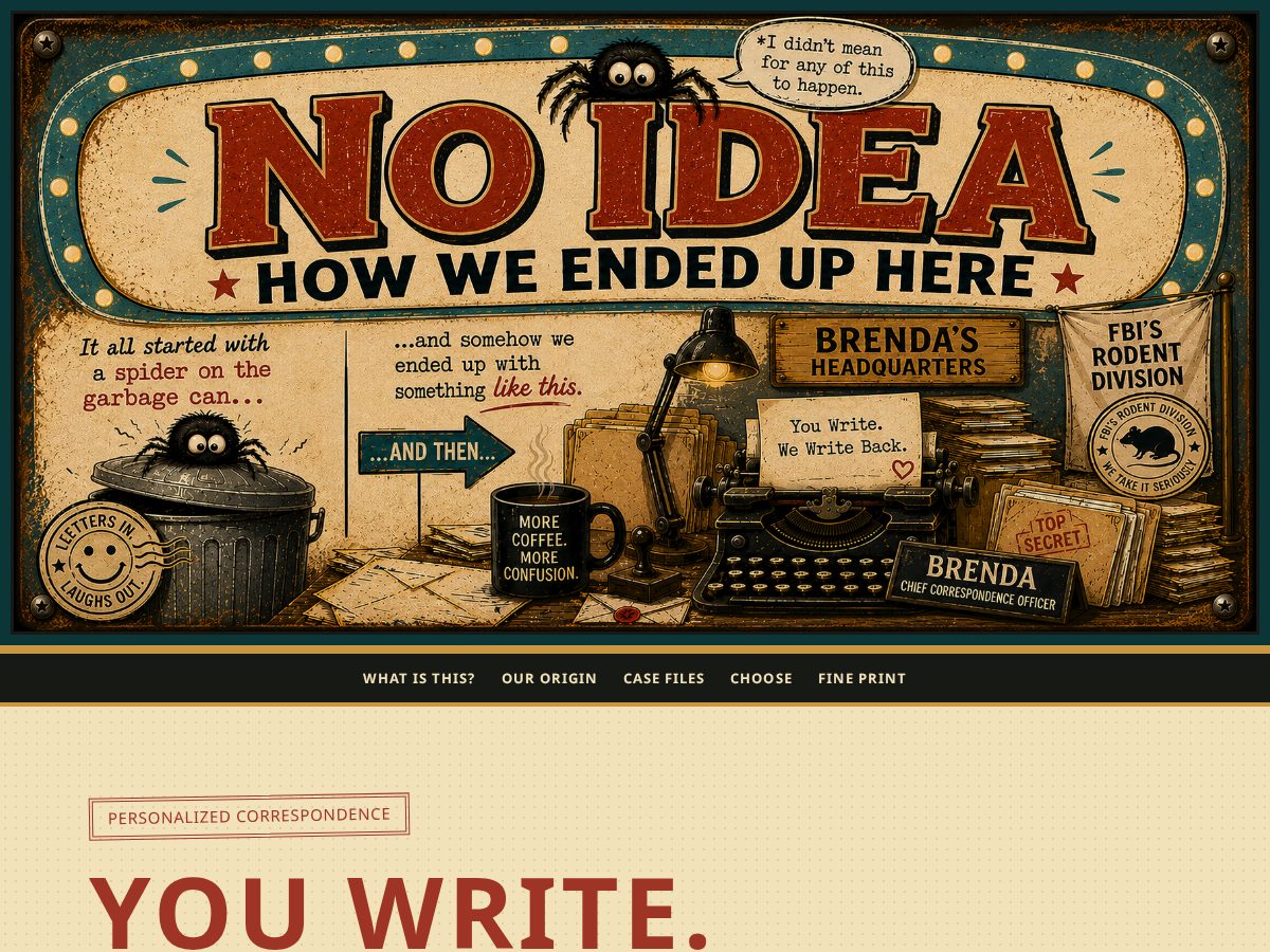 Landing-page snapshot of noideahowweendeduphere.com