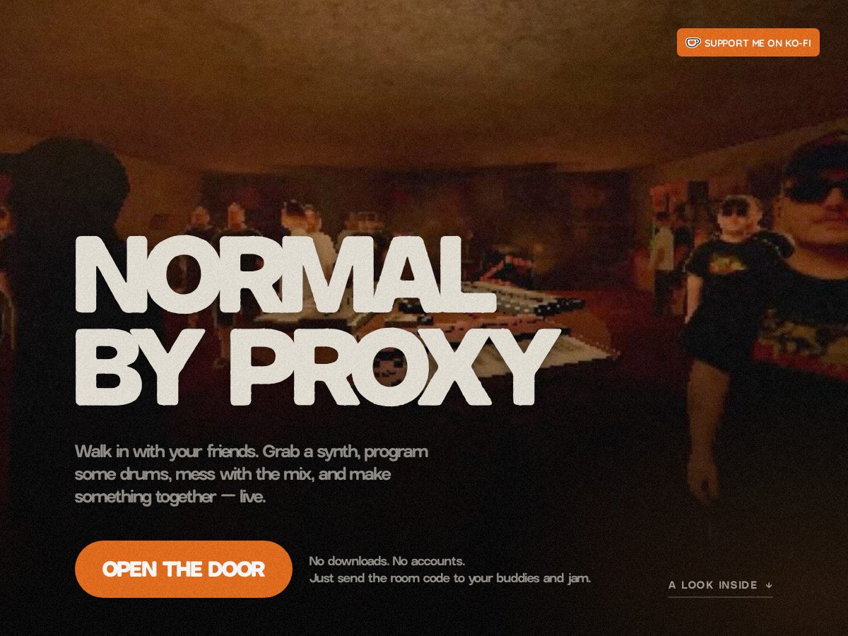 Landing-page snapshot of normalbyproxy.com