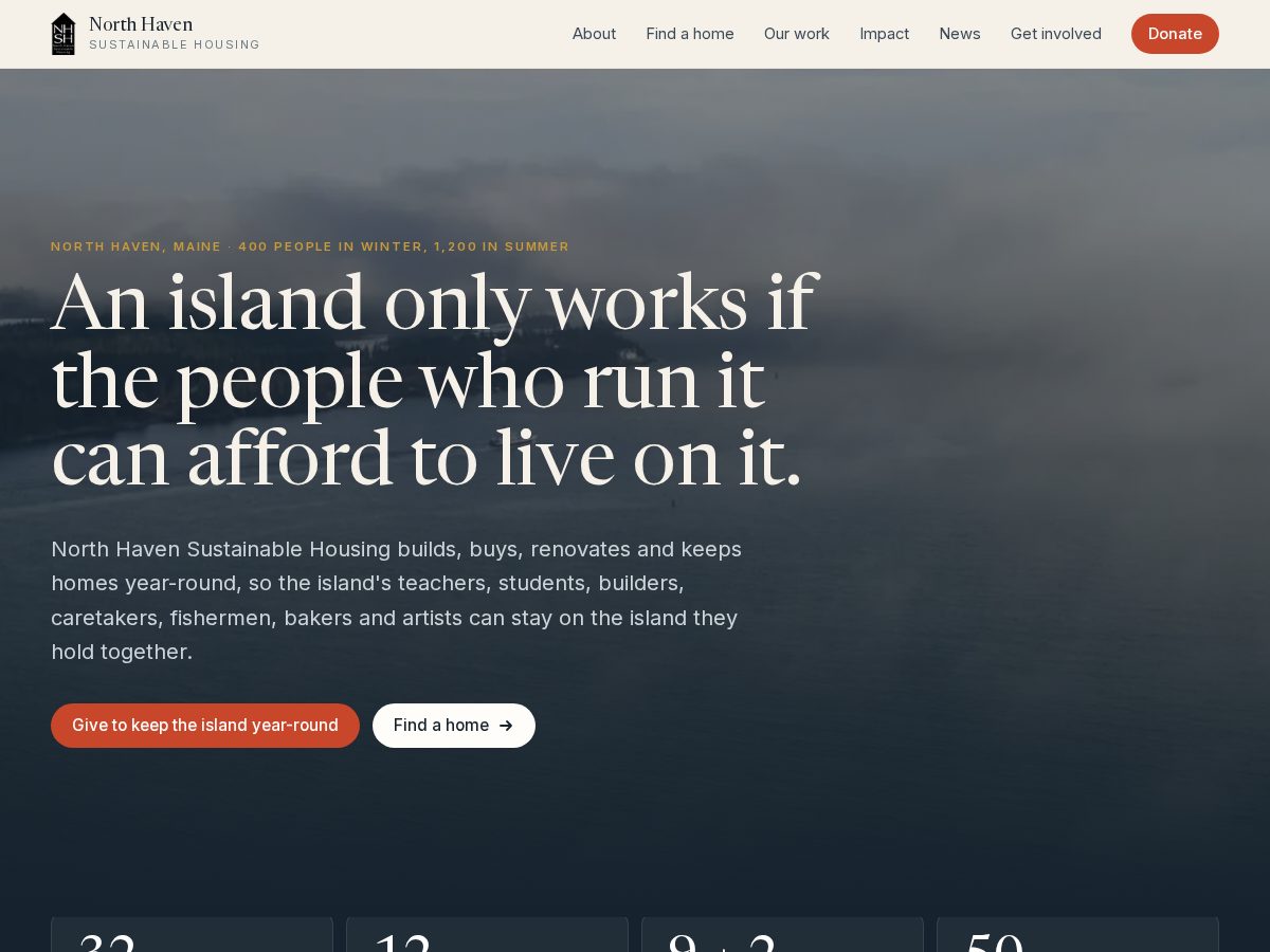 Landing-page snapshot of northhavenhousing.org