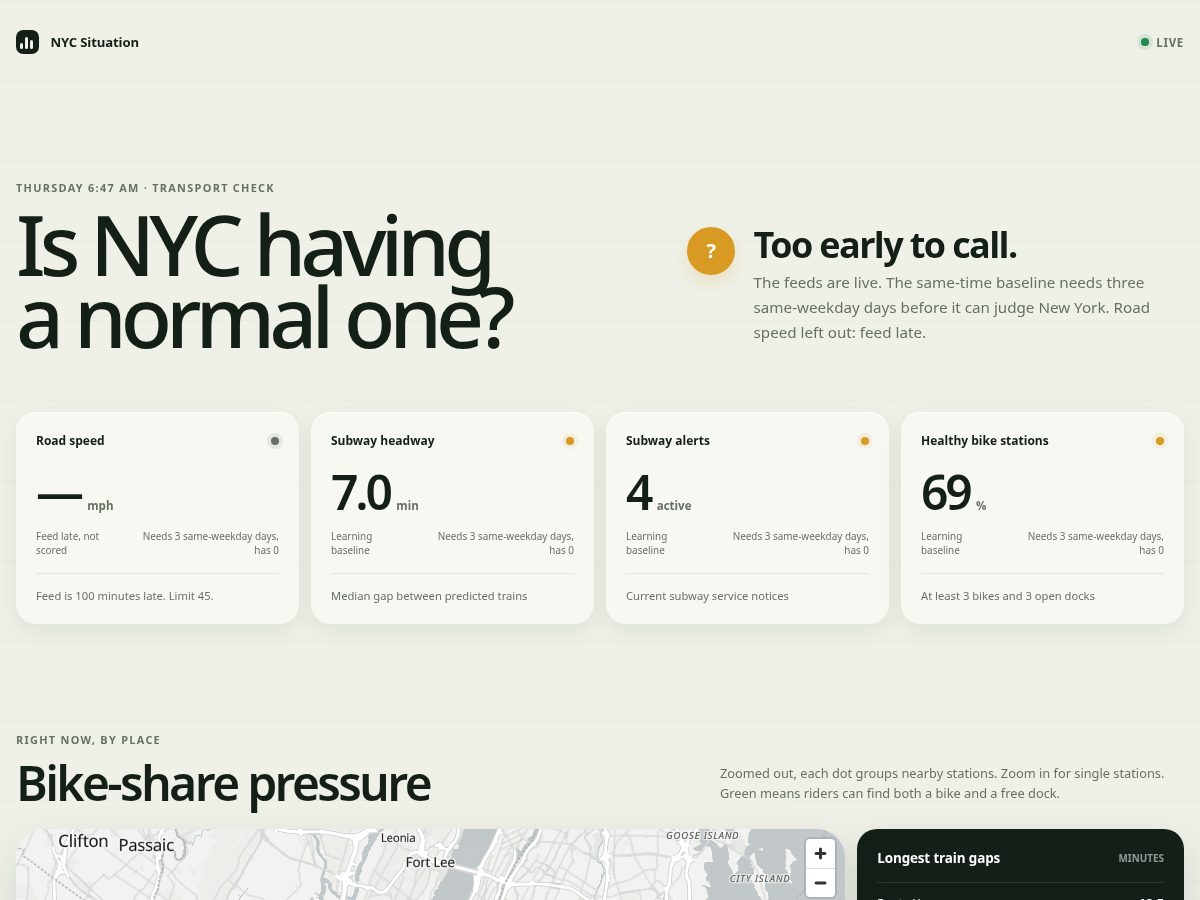 Landing-page snapshot of nycsituation.com