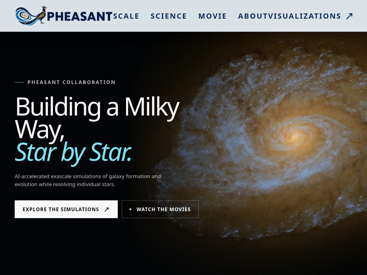 Landing-page snapshot of pheasant-galaxy.org