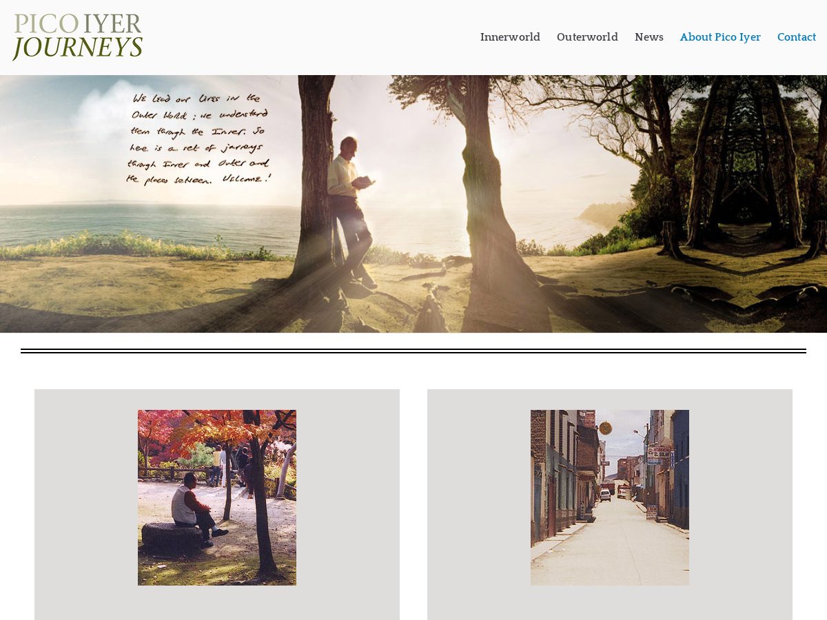 Landing-page snapshot of picoiyerjourneys.com