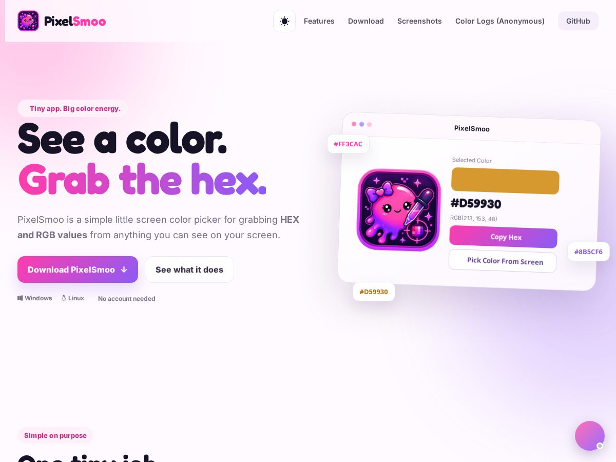 Landing-page snapshot of pixelsmoo.org