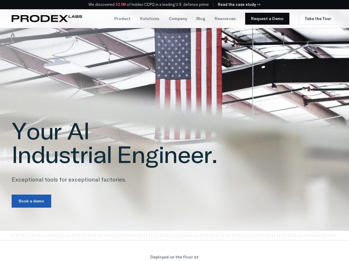 Landing-page snapshot of prodexlabshq.com