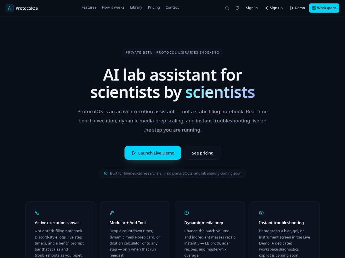 Landing-page snapshot of protocol-os.space