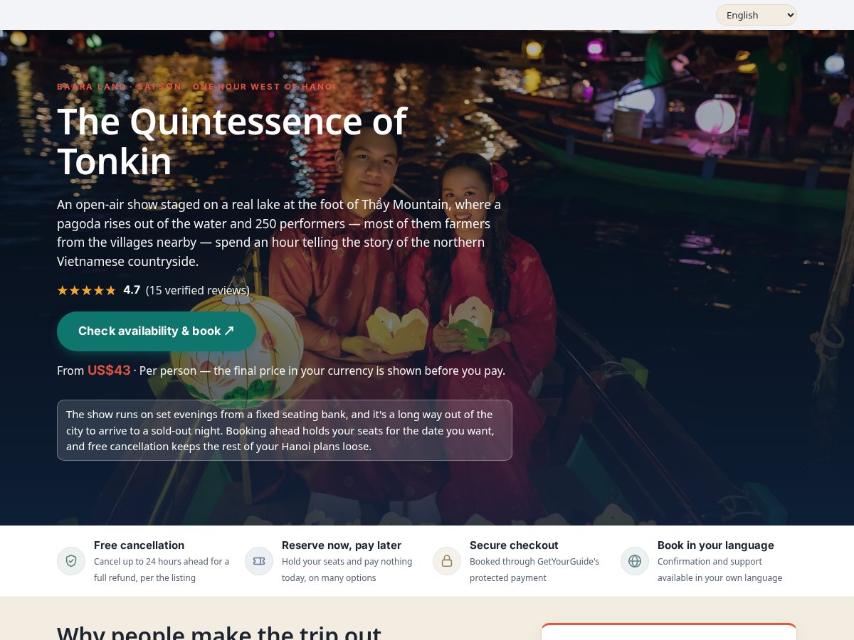Landing-page snapshot of quintessenceoftonkin.com