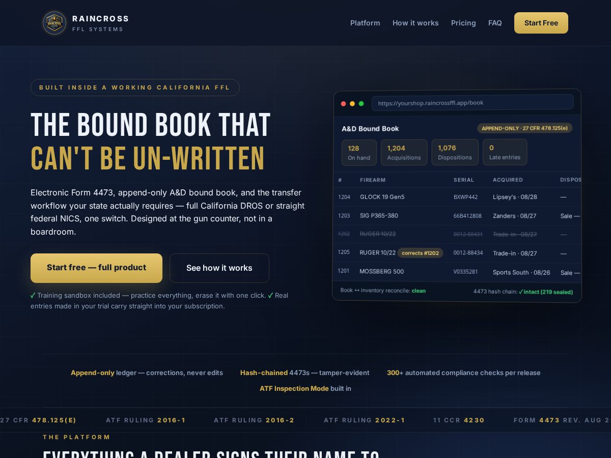 Landing-page snapshot of rcsffl.com