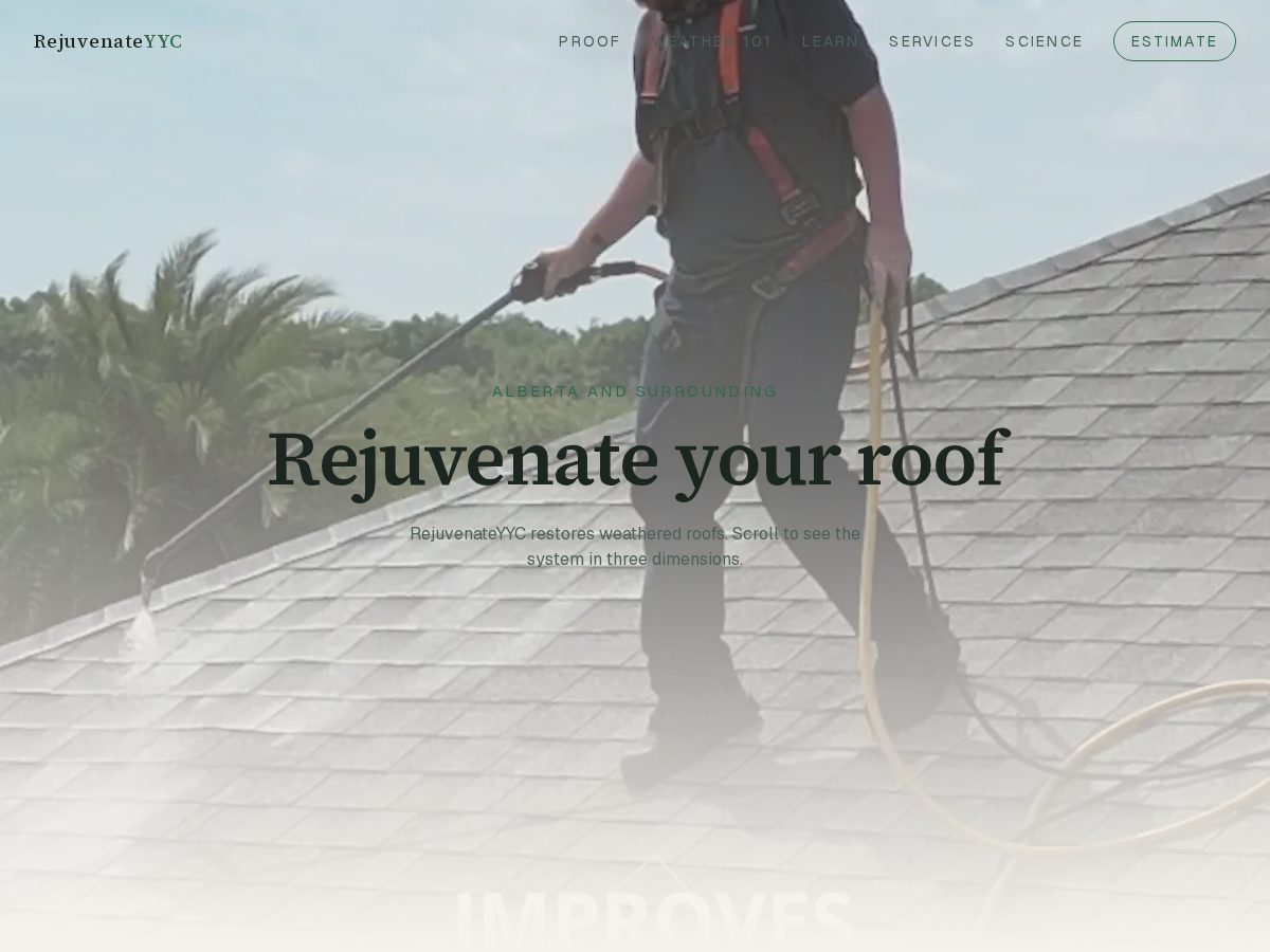 Landing-page snapshot of rejuvenateyyc.com