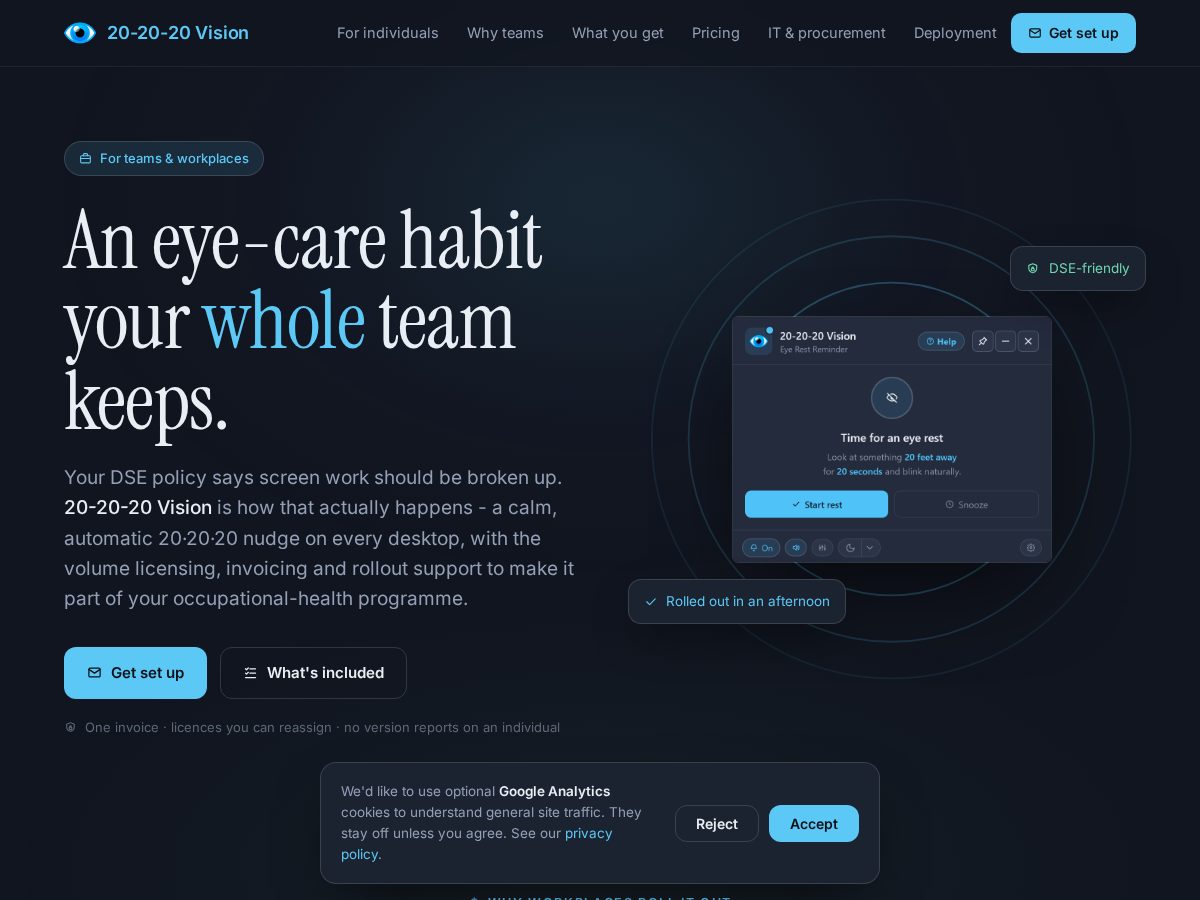 Landing-page snapshot of restoureyes.com