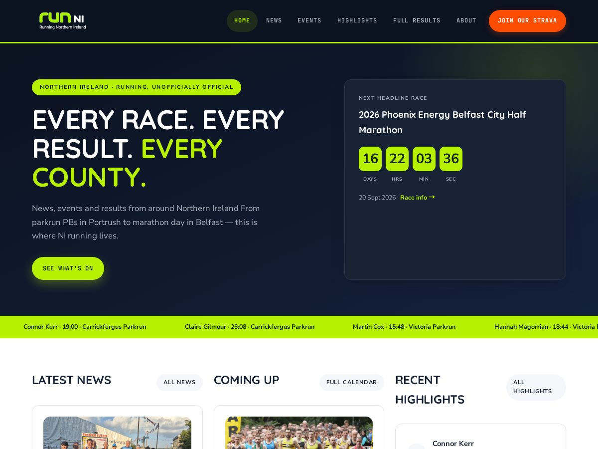 Landing-page snapshot of run-ni.run
