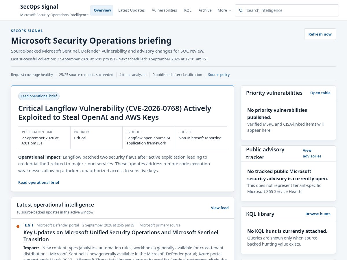 Landing-page snapshot of secopssignal.site