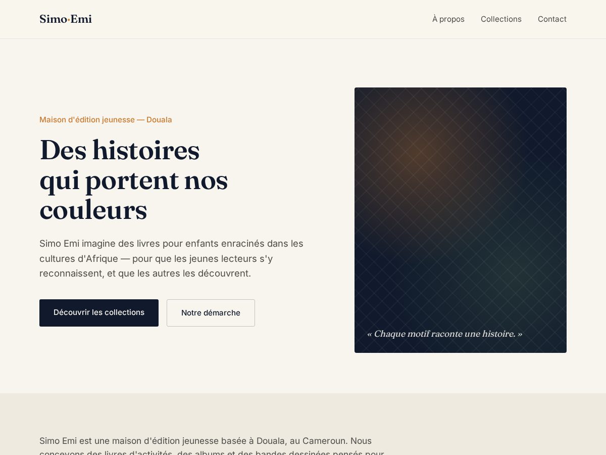 Landing-page snapshot of simoemi.com