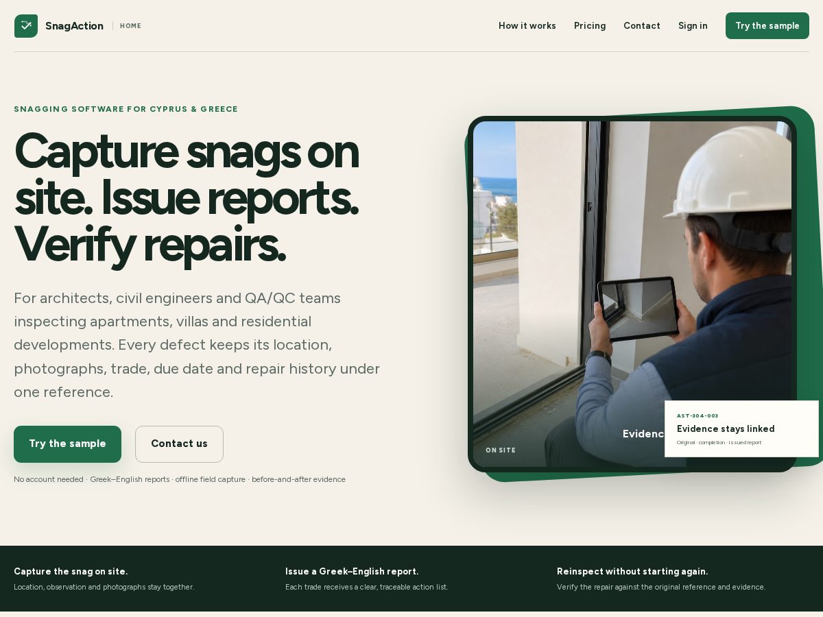 Landing-page snapshot of snagaction.com