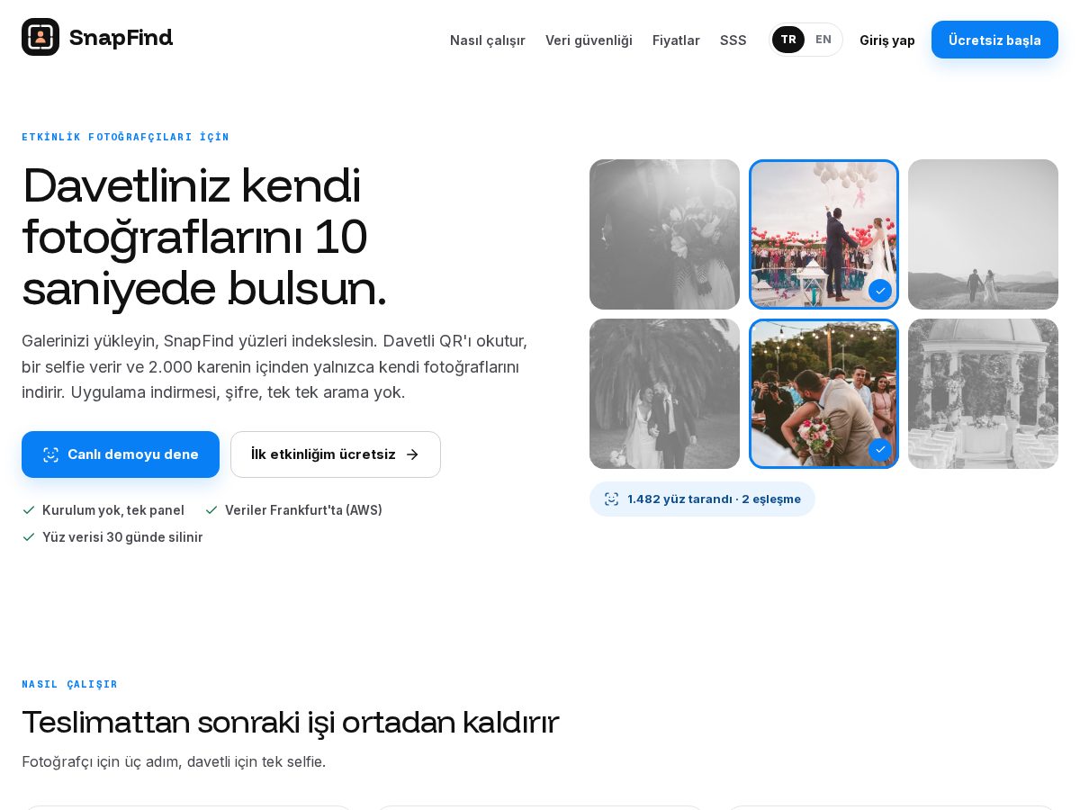 Landing-page snapshot of snapfind.store