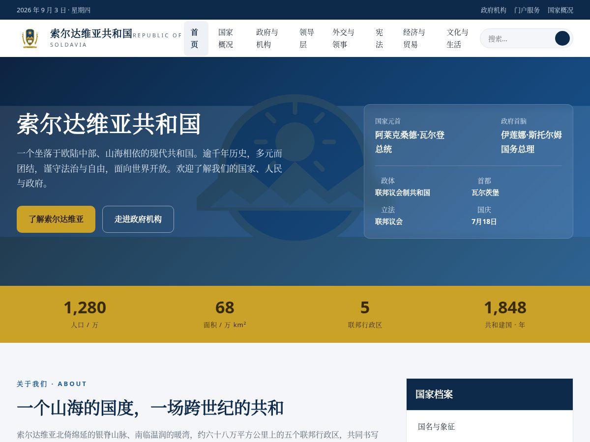 Landing-page snapshot of soldavia-demo.com