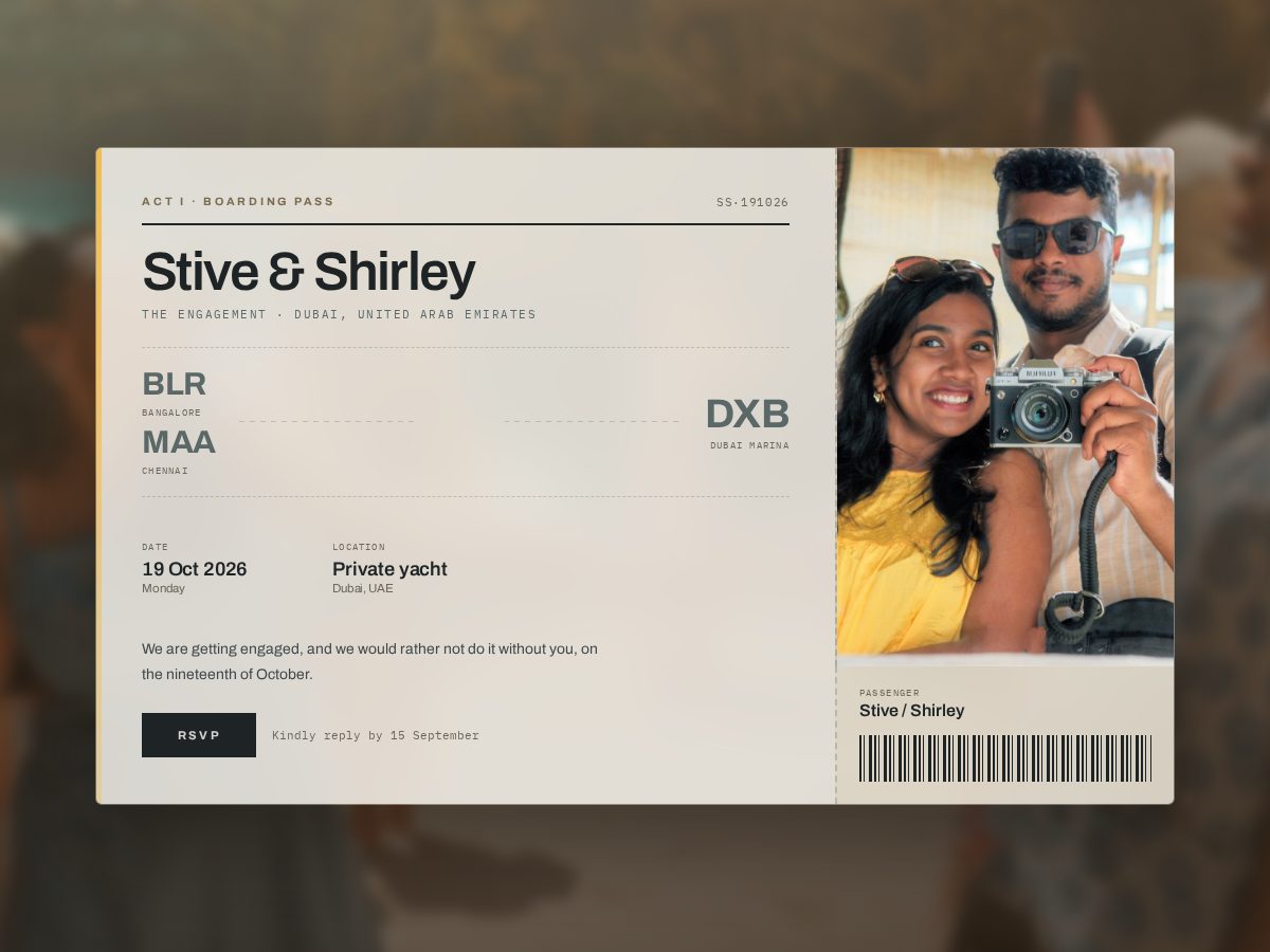 Landing-page snapshot of stiveshirley.com
