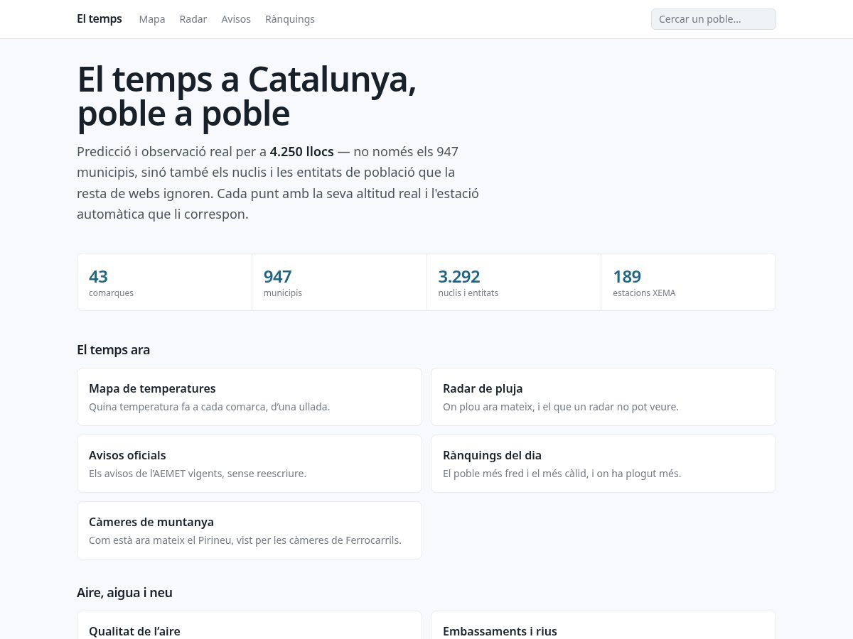Landing-page snapshot of tempscat.cat