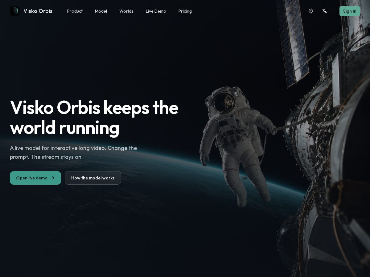 Landing-page snapshot of viskoorbis.com
