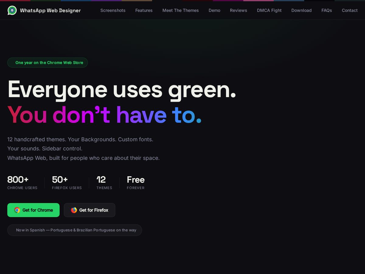 Landing-page snapshot of wawebdesigner.com