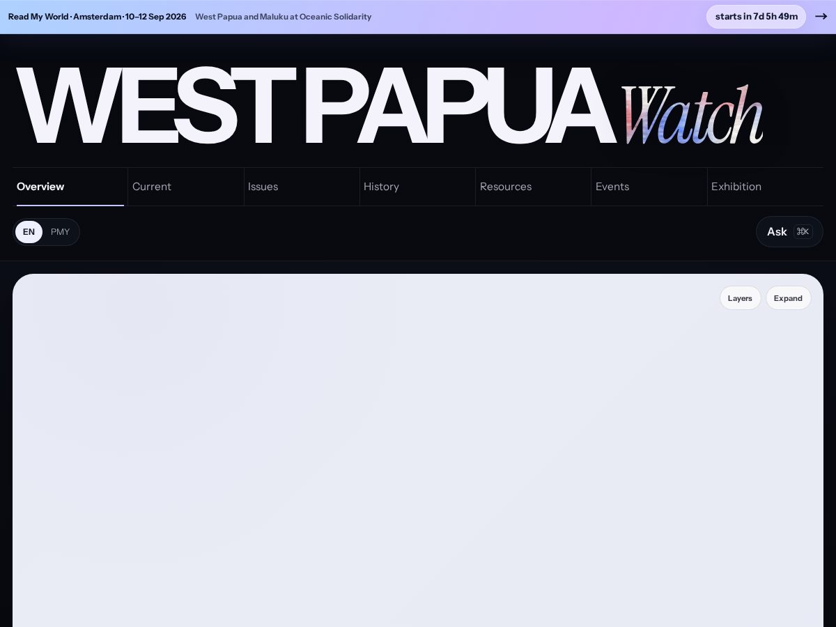 Landing-page snapshot of westpapua.watch