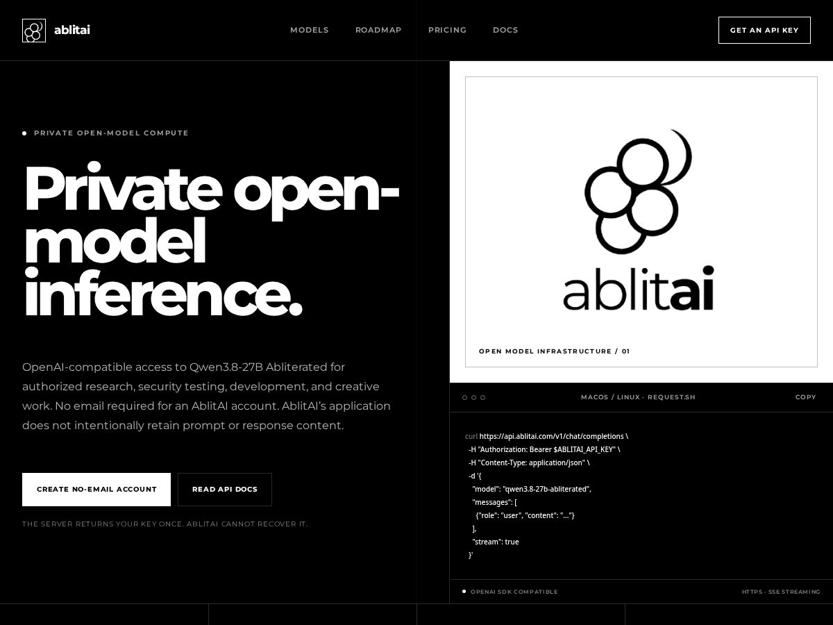Landing-page snapshot of ablitai.com