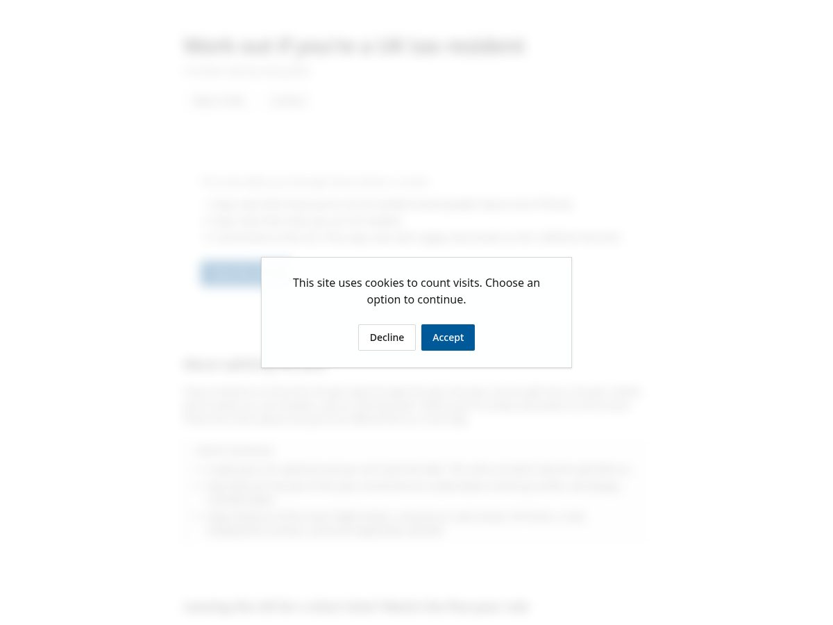 Landing-page snapshot of amiuktaxresident.com