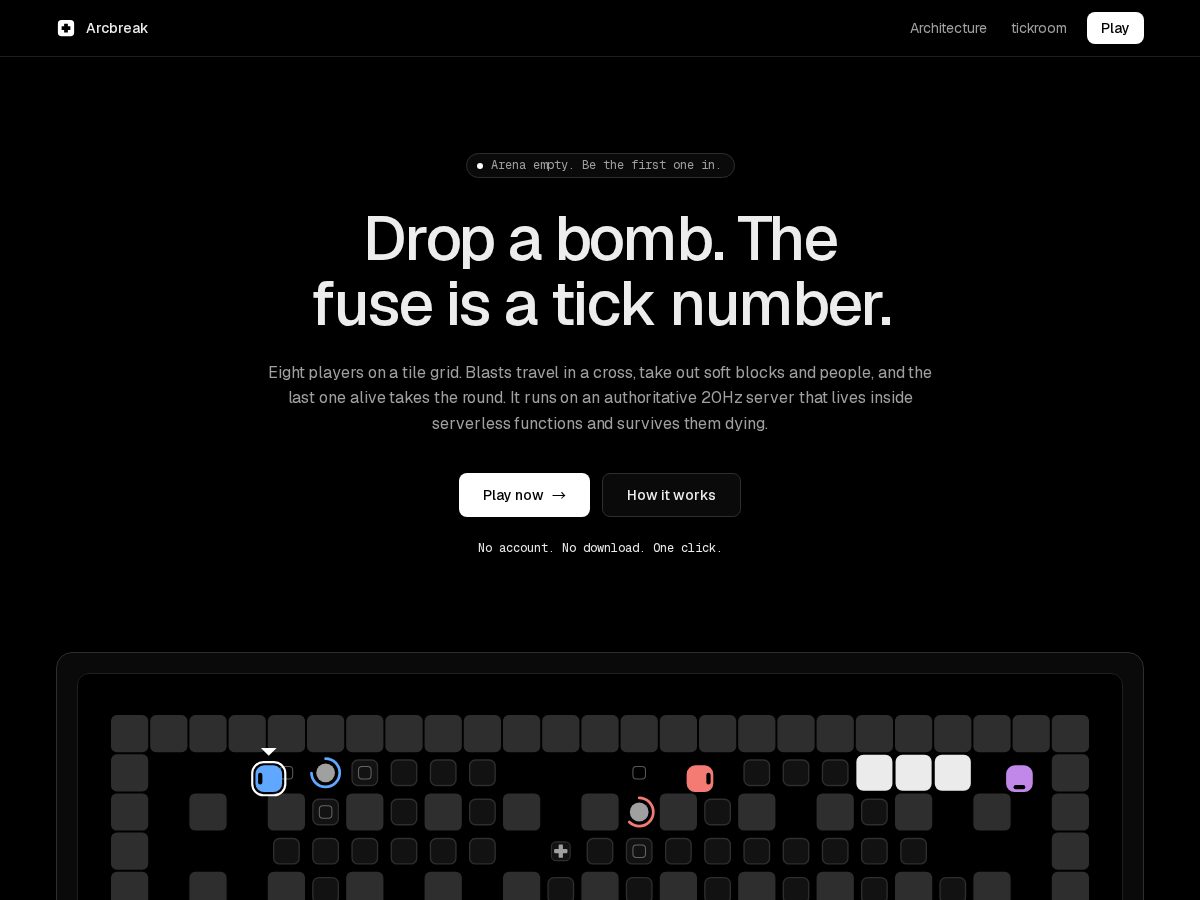 Landing-page snapshot of arcbreak.app