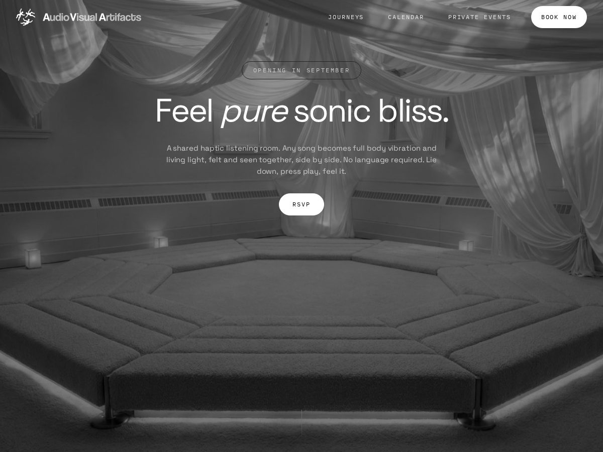 Landing-page snapshot of avartifacts.com