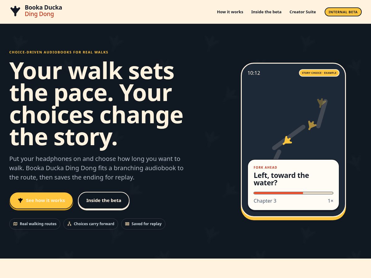 Landing-page snapshot of bookaducka.com