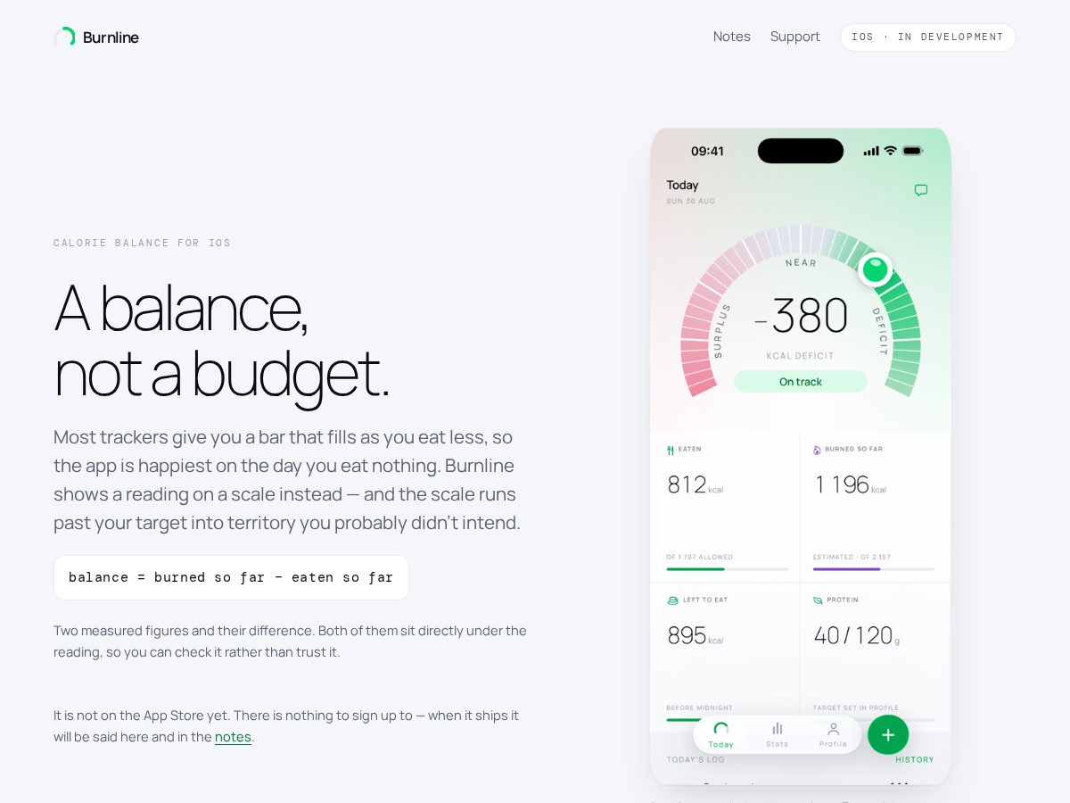 Landing-page snapshot of burnline.live