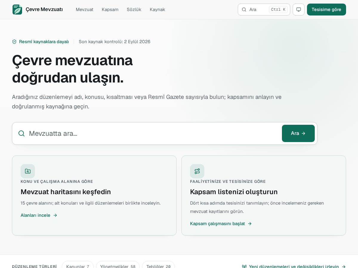 Landing-page snapshot of cevremevzuati.com