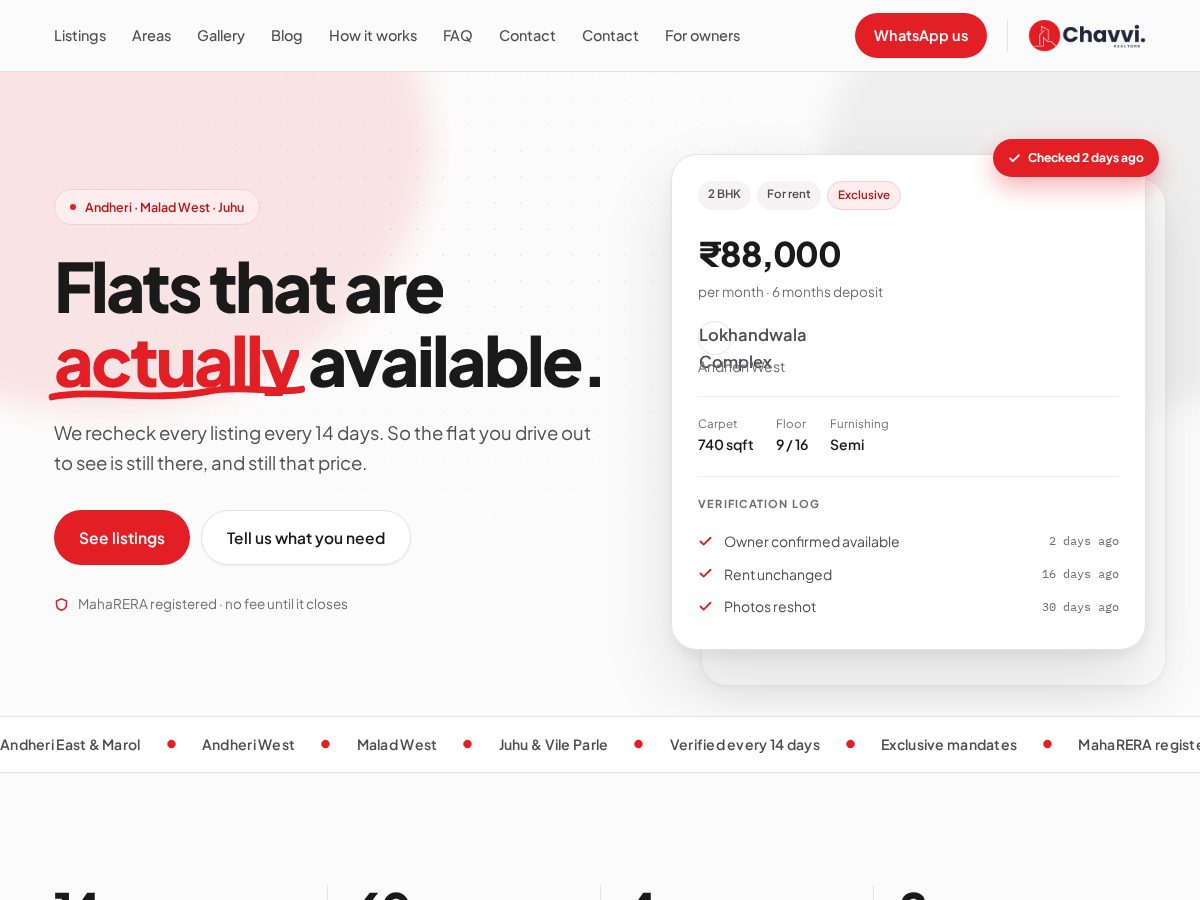 Landing-page snapshot of chavvi.homes