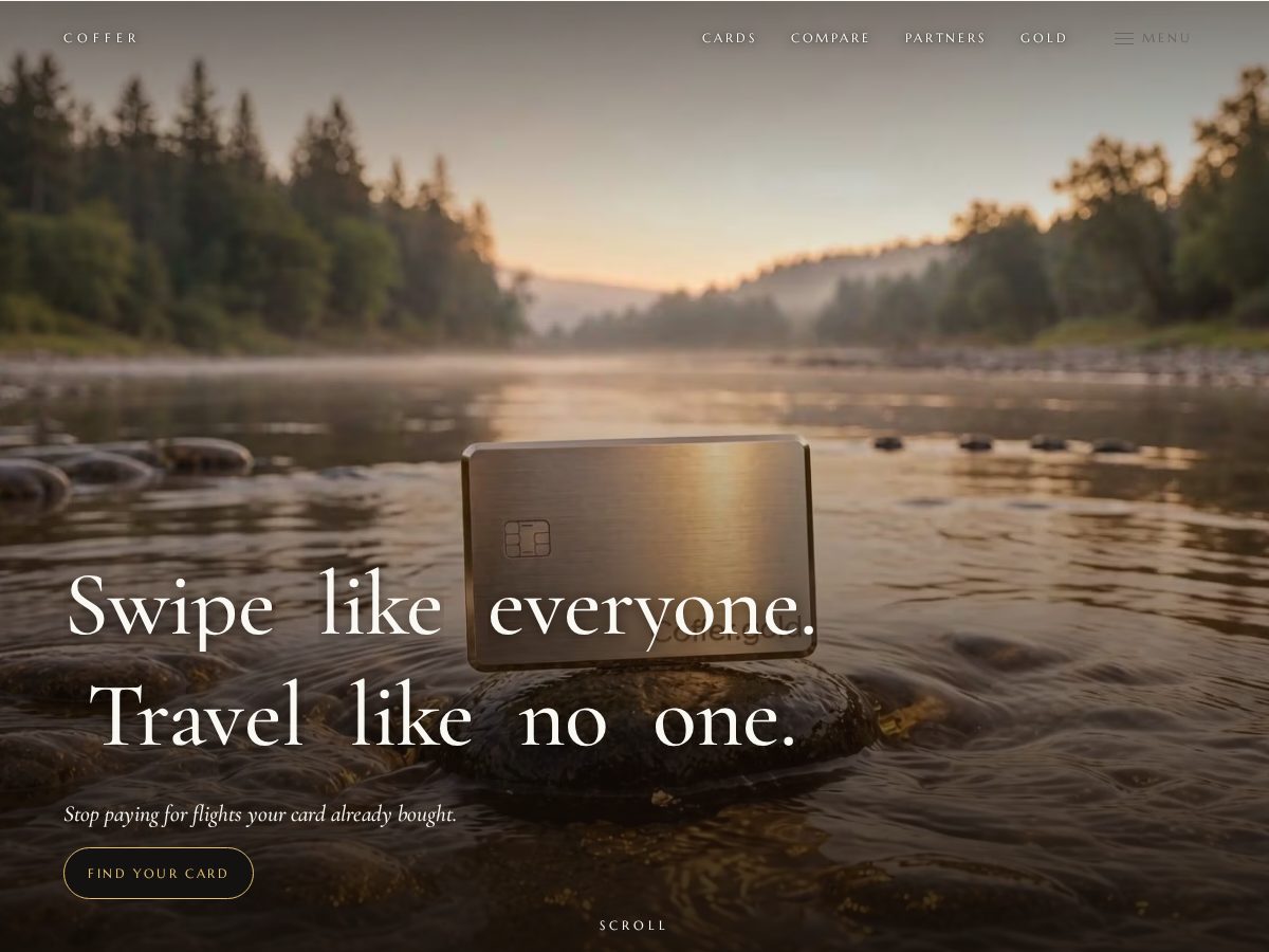 Landing-page snapshot of coffer.gold
