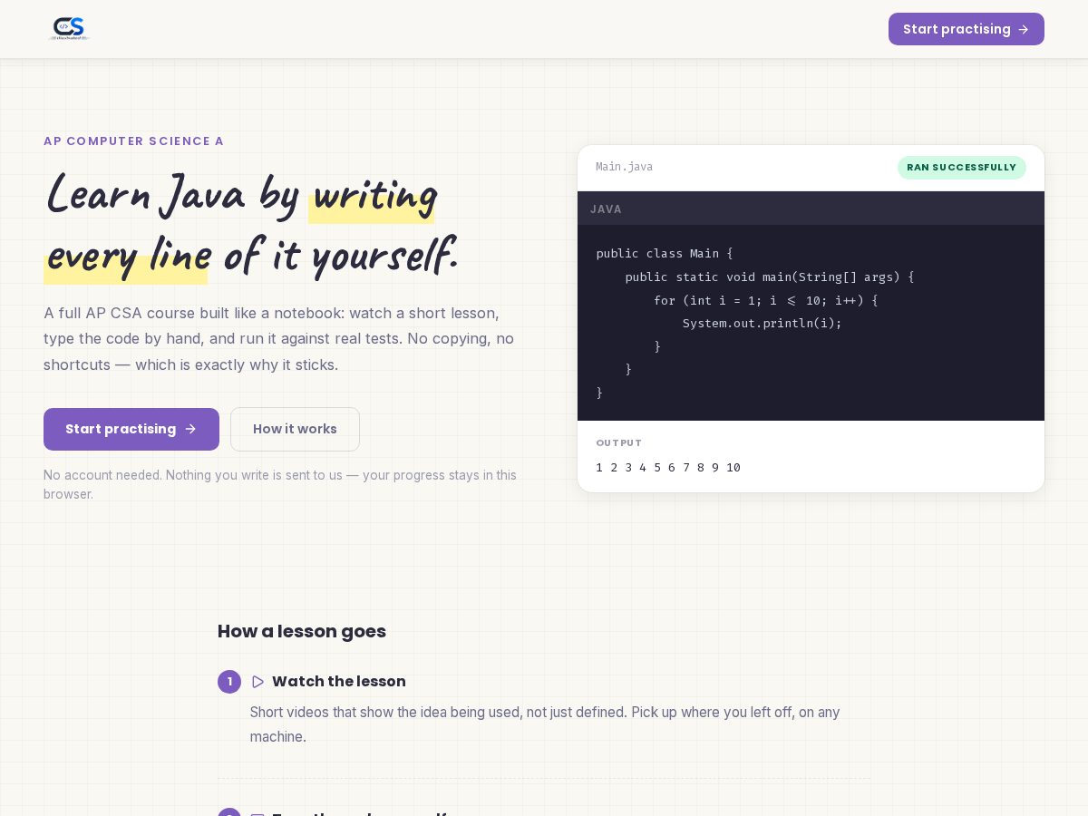 Landing-page snapshot of cs-illustrated.org