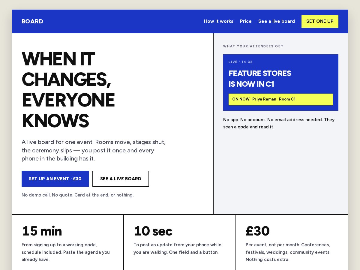 Landing-page snapshot of cueduck.com