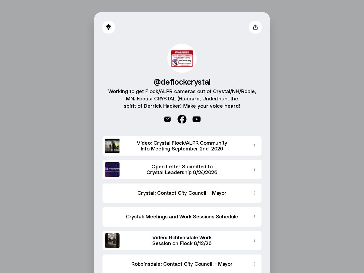 Landing-page snapshot of deflocknewhope.com