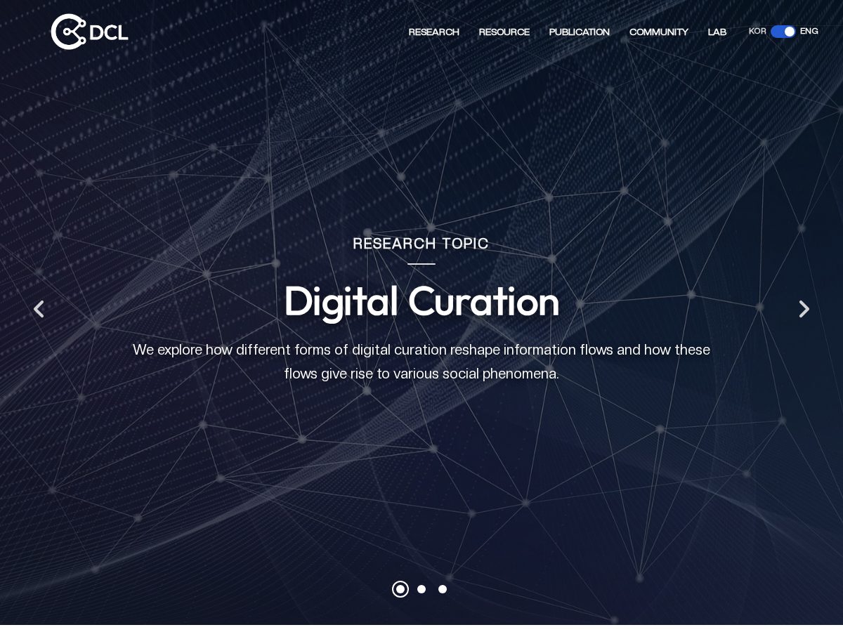 Landing-page snapshot of digitalcurationlab.com