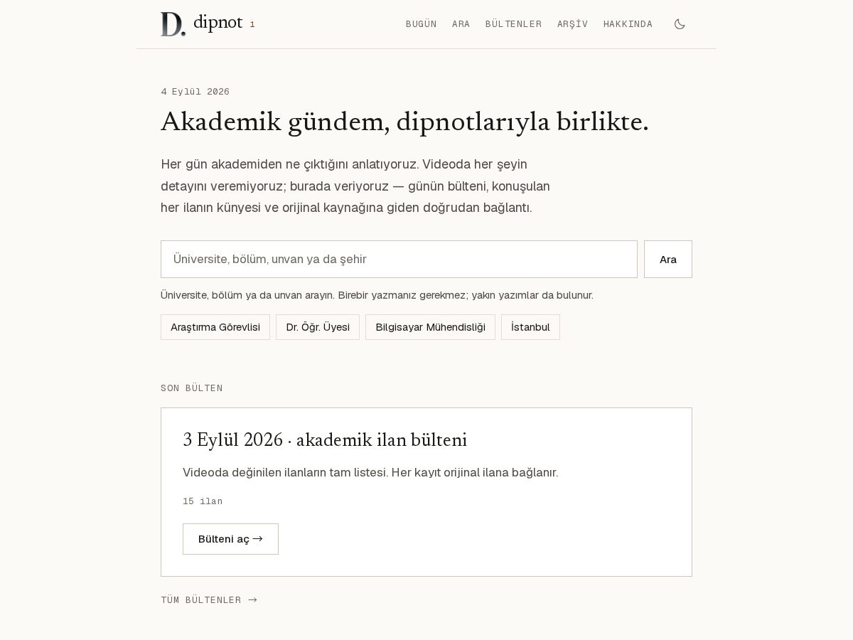 Landing-page snapshot of dipnot.lol