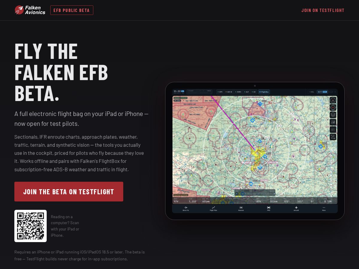 Landing-page snapshot of falkenefb.com