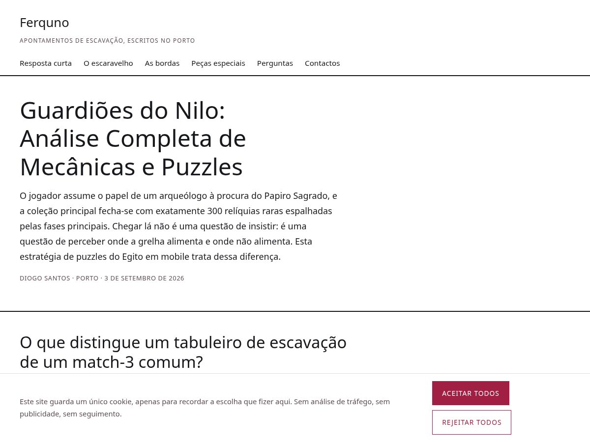 Landing-page snapshot of ferquno.com