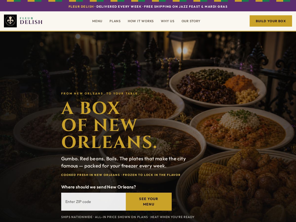 Landing-page snapshot of fleurdelish.com