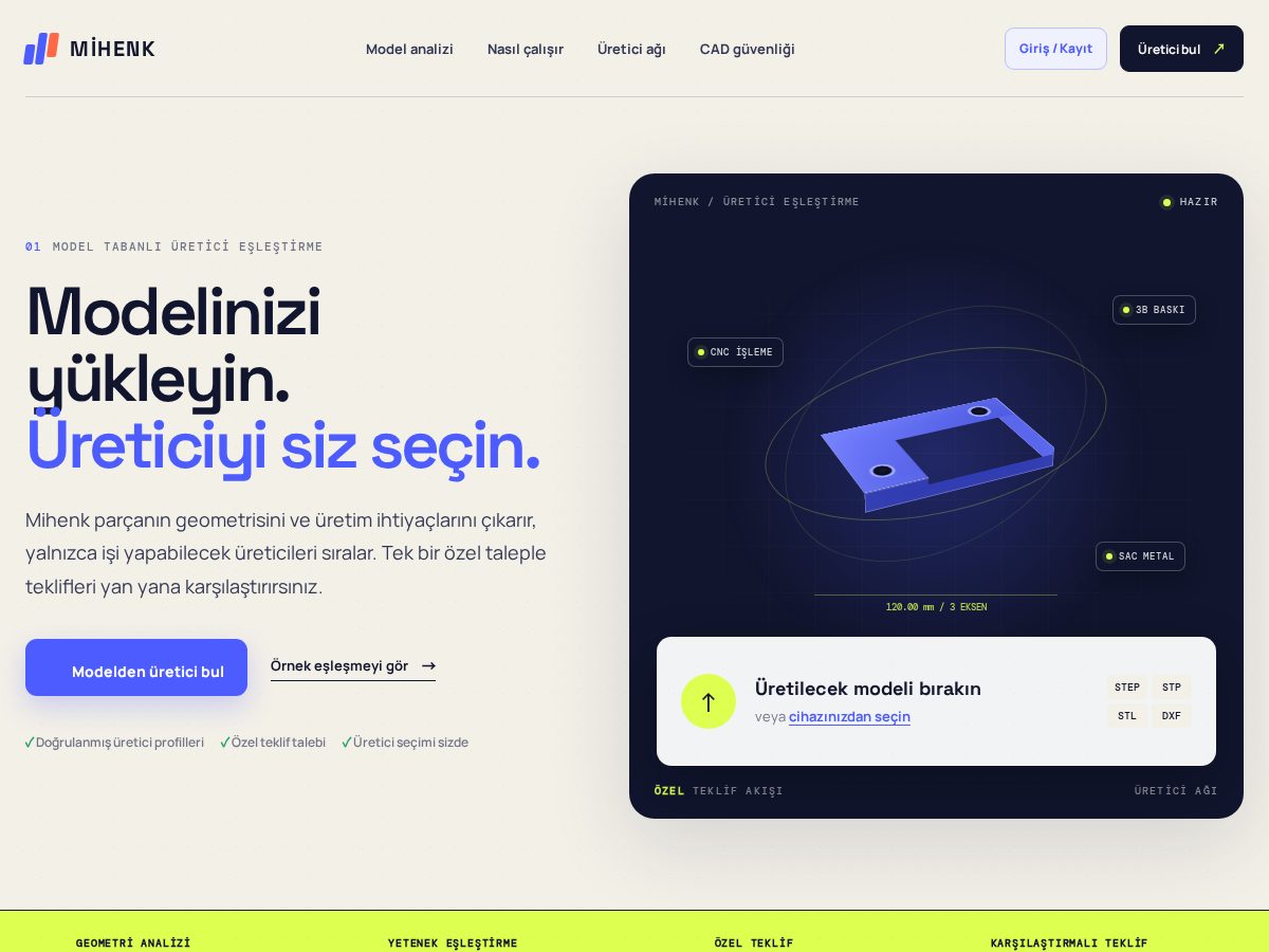 Landing-page snapshot of getmihenk.com