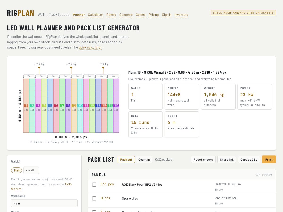Landing-page snapshot of getrigplan.com
